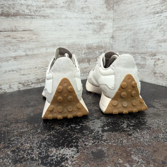 New Balance White and Tan Athletic Sneakers - Picture 5 of 7